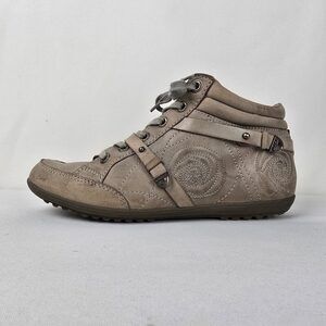 Marc Taupe Leather Lace Up Ankle Boots Size 9